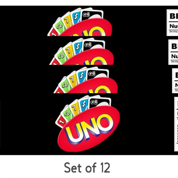 1st Birthday Party Water Bottle Labels, Card Game Design, 8.5 x 2 inches, 12pcs - Picture 4 of 6